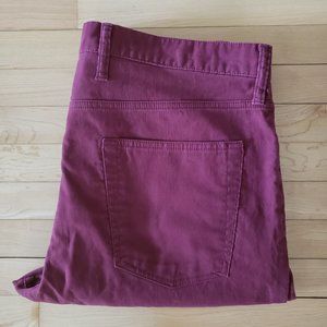 Gap Men's Red Maroon Flat Front Chino  Pants Size 38 X 30